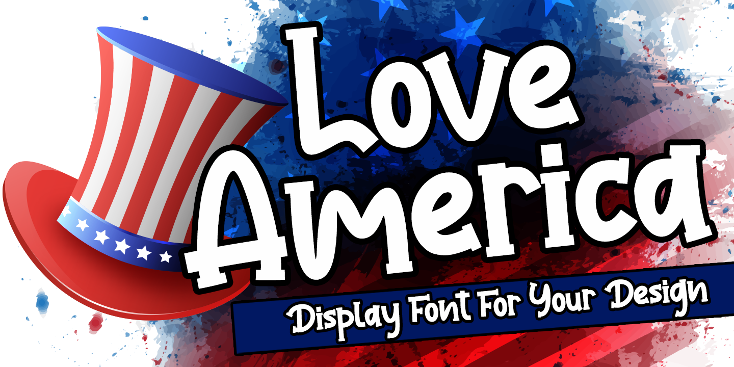 Пример шрифта Love America #1